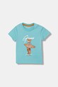 Guess t-shirt bawełniany dziecięcy nadruk niebieski N6GI04.K8HM4.PPY2.M