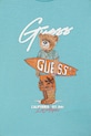 Chłopiec Guess t-shirt bawełniany dziecięcy N6GI04.K8HM4.PPY2.M niebieski