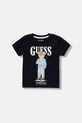 Guess t-shirt bawełniany dziecięcy nadruk granatowy N6GI04.K8HM4.PPY2.M