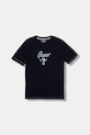 Guess t-shirt bawełniany dziecięcy aplikacja granatowy L6GI06.K8HM4.PPY2.M
