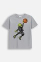 Детска памучна тениска Coccodrillo памук сив WC6143209VBA