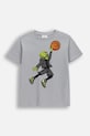 Детска памучна тениска Coccodrillo памук сив WC6143209VBA