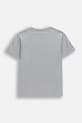 Детска памучна тениска Coccodrillo WC6143209VBA сив SS26