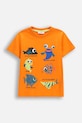 Детска памучна тениска Coccodrillo памук оранжев WC6143202FBK