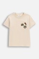 Детска памучна тениска Coccodrillo памук бежов WC6143203FBK