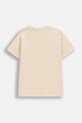 Детска памучна тениска Coccodrillo WC6143203FBK бежов SS26