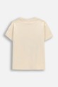 Dječja pamučna majica kratkih rukava Coccodrillo WC6143204FBK bež SS26
