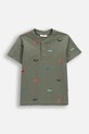 Detské bavlnené tričko Coccodrillo bavlna zelená WC6143208FBK