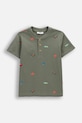 Detské bavlnené tričko Coccodrillo bavlna zelená WC6143208FBK