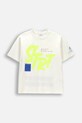 Детска памучна тениска Coccodrillo памук бежов WC6143201NBJ