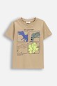 Детска памучна тениска Coccodrillo памук бежов WC6143202NBK