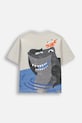 Dječja pamučna majica kratkih rukava Coccodrillo WC6143204RBK siva SS26