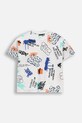 Детска памучна тениска Coccodrillo WC6143201RBJ бял SS26