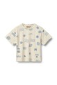 Wheat t-shirt basic dziecięcy bawełniany beżowy 2099.159.GOTS