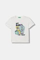 United Colors of Benetton t-shirt dziecięcy bawełniany biały 3I1XG10MA.P.Stagionale