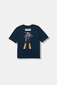 United Colors of Benetton tričko detské bavlnené 3MI5C10S9.G.Stagionale tmavomodrá SS26