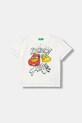 United Colors of Benetton t-shirt dziecięcy bawełniany biały 3MI5G10LX.P.Stagionale