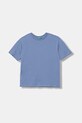 United Colors of Benetton kratka majica otroška bombažna 3I1XC10SU.G.Stagionale modra SS26