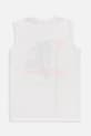 Coccodrillo T-shirt bez rękawów dziecięcy bawełniany WC6143303VBB biały SS26