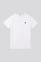 U.S. Polo Assn. tricou copii din bumbac USP2374 alb SS26