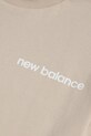 New Balance T-shirt dziecięcy bawełniany YT61A21A beżowy