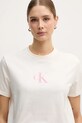 Calvin Klein Jeans t-shirt bawełniany beżowy LV047E804G