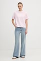 Calvin Klein Jeans t-shirt bawełniany LV047E811G różowy SS26