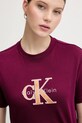 Calvin Klein Jeans t-shirt bawełniany bordowy LV047E819G