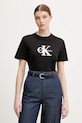Calvin Klein Jeans t-shirt bawełniany regular czarny LV047E819G