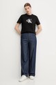 Calvin Klein Jeans t-shirt bawełniany LV047E819G czarny SS26