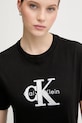 Calvin Klein Jeans t-shirt bawełniany czarny LV047E819G