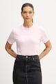 Calvin Klein Jeans t-shirt bawełniany regular różowy LV047E821G