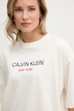 Calvin Klein Jeans t-shirt bawełniany beżowy LV047E800G