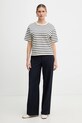 Weekend Max Mara t-shirt bawełniany MULTID 2615941031600 beżowy SS26