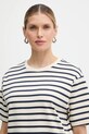 Weekend Max Mara t-shirt bawełniany MULTID beżowy 2615941031600