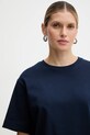Weekend Max Mara t-shirt bawełniany MULTID granatowy 2615941031600
