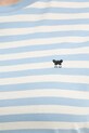Weekend Max Mara t-shirt bawełniany VENACO 2615971031600 niebieski