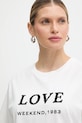 Weekend Max Mara t-shirt bawełniany AGILE biały 2615971061600