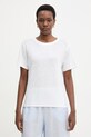 Weekend Max Mara t-shirt damski z lnem PELOTA beżowy 2615941052600