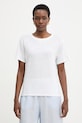Weekend Max Mara t-shirt damski z lnem PELOTA beżowy 2615941052600