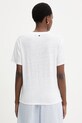 Odzież Weekend Max Mara t-shirt damski z lnem PELOTA 2615941052600 beżowy