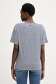 Odzież Weekend Max Mara t-shirt damski z lnem PELOTA 2615941052600 granatowy