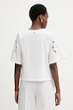 Odzież Weekend Max Mara t-shirt damski bawełniany TARGA 2615941102600 biały
