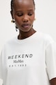 Weekend Max Mara t-shirt bawełniany SABATO biały 2615941112600