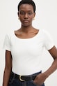 Weekend Max Mara t-shirt damski bawełniany MULTIG biały 2615941122600