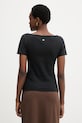 Odzież Weekend Max Mara t-shirt damski bawełniany MULTIG 2615941122600 czarny