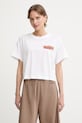 MM by Max Mara T-shirt damski bawełniany FUNALE biały 2616941048600