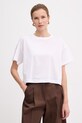 MM by Max Mara t-shirt damski bawełniany RADICE biały 2616941118600
