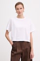 MM by Max Mara t-shirt damski bawełniany RADICE biały 2616941118600