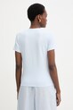 MM by Max Mara t-shirt basic damski bawełniany z elastanem MULINO niebieski 2616971018600